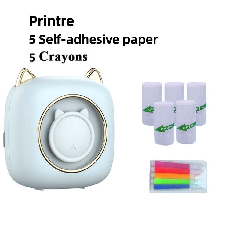 Nuevo C23 siete colores atmósfera respiración luz lámpara de escritorio mini portátil inalámbrico pregunta incorrecta impresora térmica de fotos