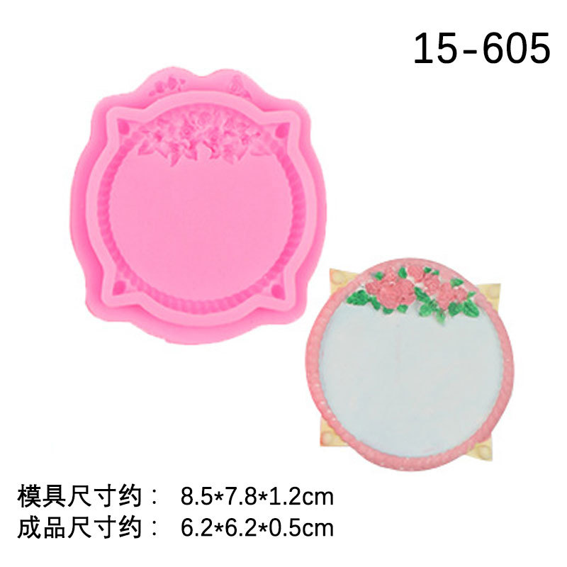 DIY vintage marco de fotos marco peine epoxi molde de silicona ultra-ligero pastel de arcilla decoración molde de chocolate para hornear