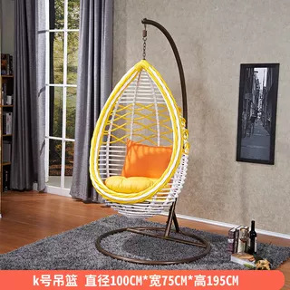 Silla de vid colgante azul balcón doméstico sala de estar patio columpio suelo perezoso ocio sofá silla creativo nido de pájaros cesta colgante