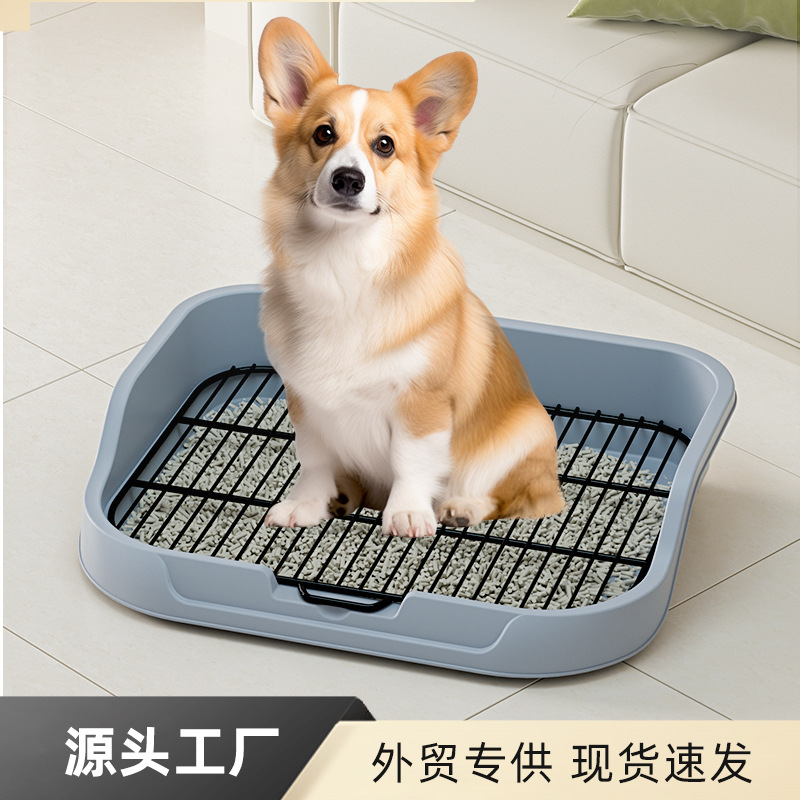 狗廁所特大號不鏽鋼鐵網狗便盆防踩屎大中小型犬寵物狗尿盆狗砂盆