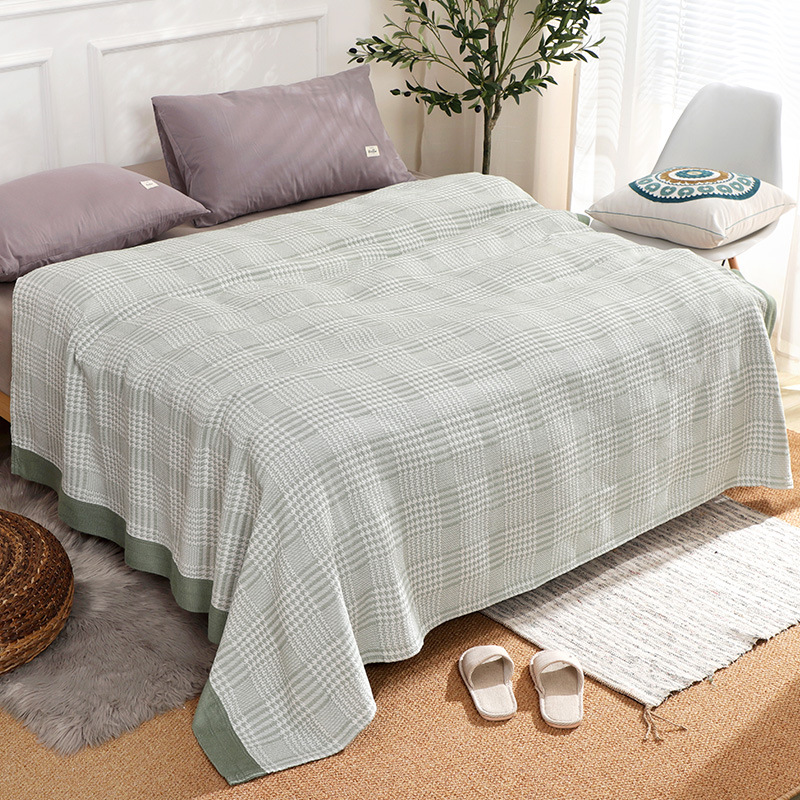 Decorative blanket on a bed