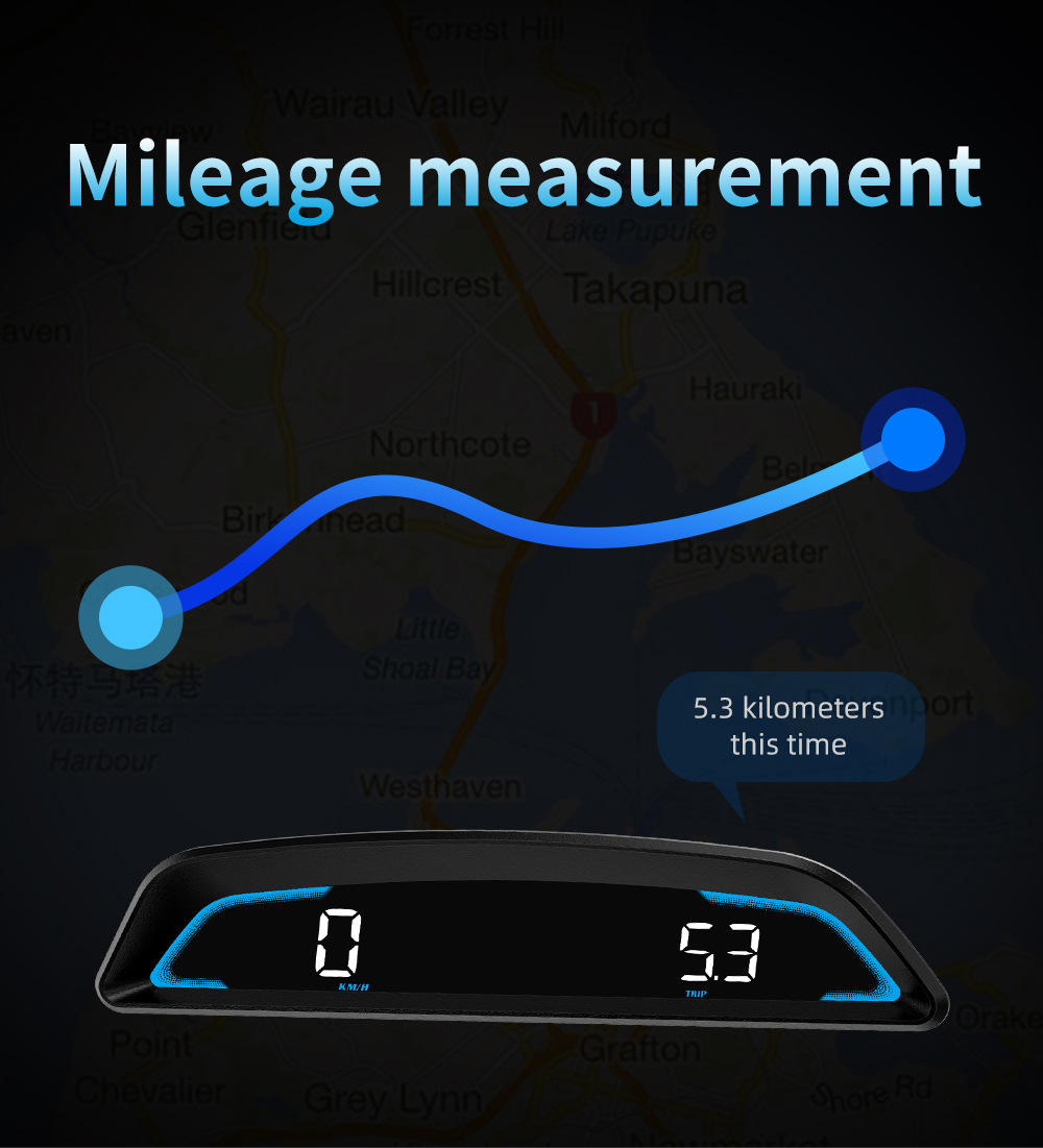 Car HUD Head-Up Display Dedicated GPS Tester Multifunctional Display Clock Smart Dashboard HD G3