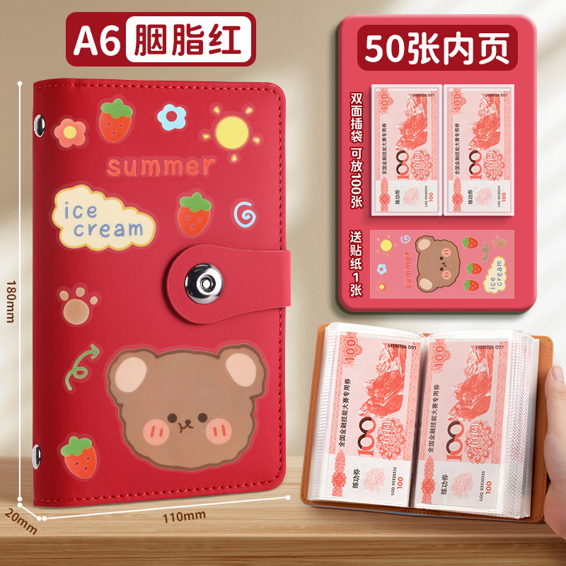 新しい現金貯金帳は、現金収納袋、マネークリップ、マネーブック、収納ブック、収納バッグ、大容量を収納できます。