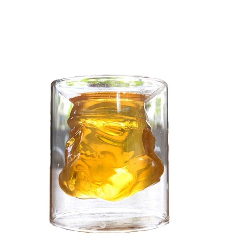 Star Wars Black Samurai White Samurai Iron Man 3D Water Cup Couple Mark Glass Creative Gift Cup