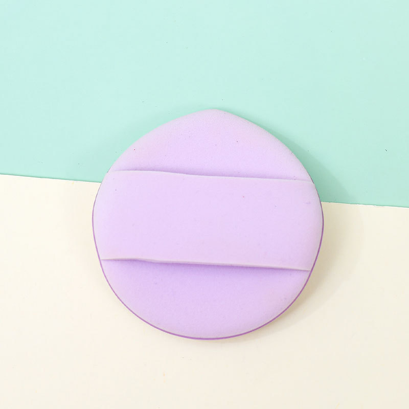Fábrica personalizada Macaron Shuffle polvo de cojín de aire grande ancho cinta dedos esponja maquillaje no látex al por mayor