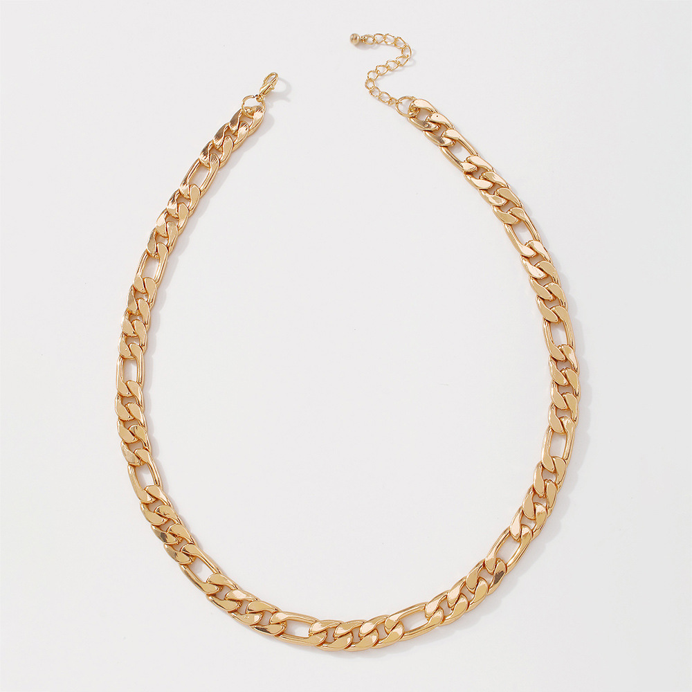 N8855 Retro Single Layer Fashion Necklace Womenu0027s Cross-Border Hip Hop Punk Necklace Sweet and S