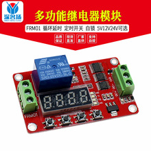 FRM01多功能继电器模块 循环延时 定时开关 自锁 5V12V24V可选