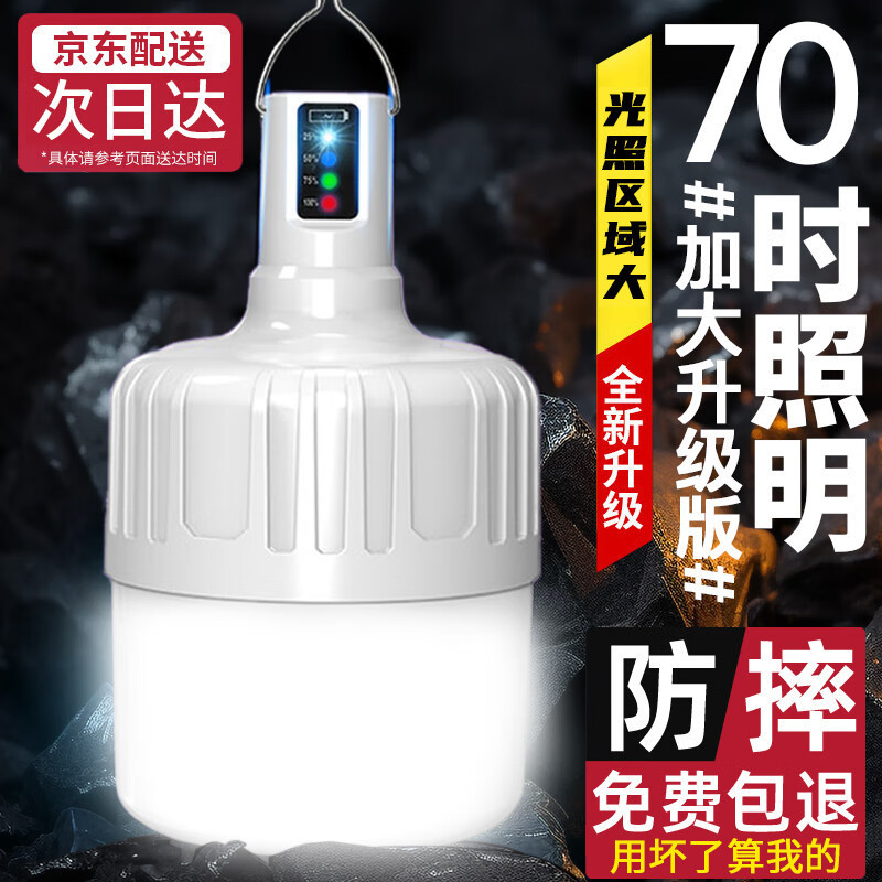 Dark moon charging bulb camping light solar power outage emergency lighting tent super bright night market stall hanging led