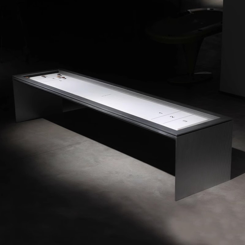 Mesa de curling de acero inoxidable italiano, mesa de hockey interior, versión luminosa acrílica, mesa de club, mesa de curling, sala de entretenimiento
