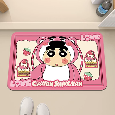 Avtomobil döşəmə paspasları: Floor Mat Diatom Mud Style - pink-xiaoxin-wears-strawberry-bear-pajamas-3040