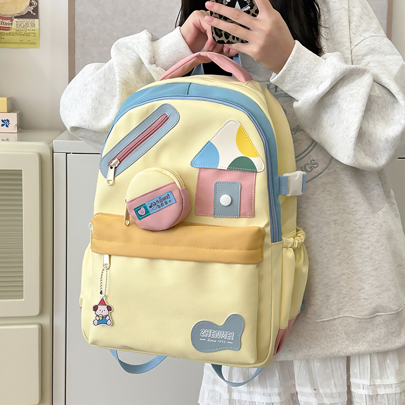 (2개) 배낭 새로운 캐주얼 패션 배낭 귀여운 소녀 경량 여행 대용량 학생 SCHOOLBAG