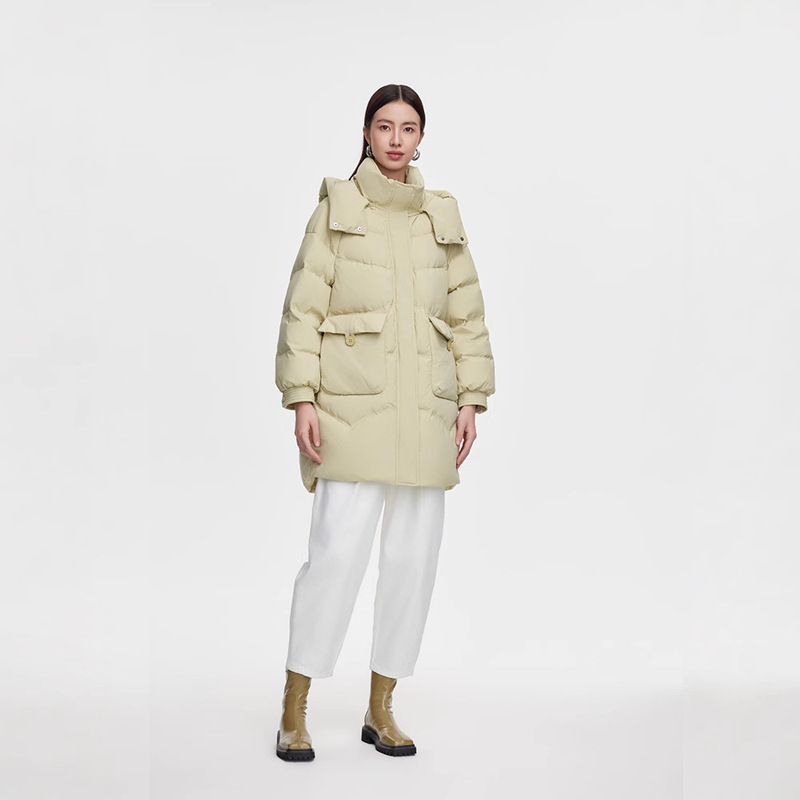 Trendy Women's down Jacket 2025 Winter New Mid-Length Fashionable Thickened White Duck down Versatile Coat