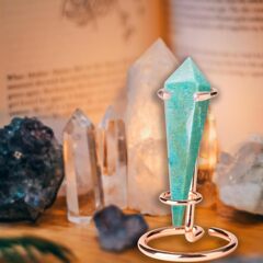 ミルク泡機スタンド水晶中堅杖スタンドエネルギー石六角柱水晶スタンド魔法棒展示棚