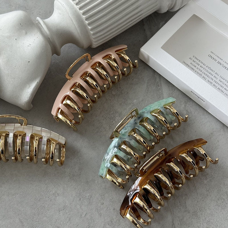 Casual Solid Color Alloy Hair Claws display picture 1