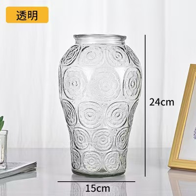 Vaso de vidrio transparente creativo simple europeo de alto nivel de flores hidropónicas decorativas de escritorio de la sala de estar