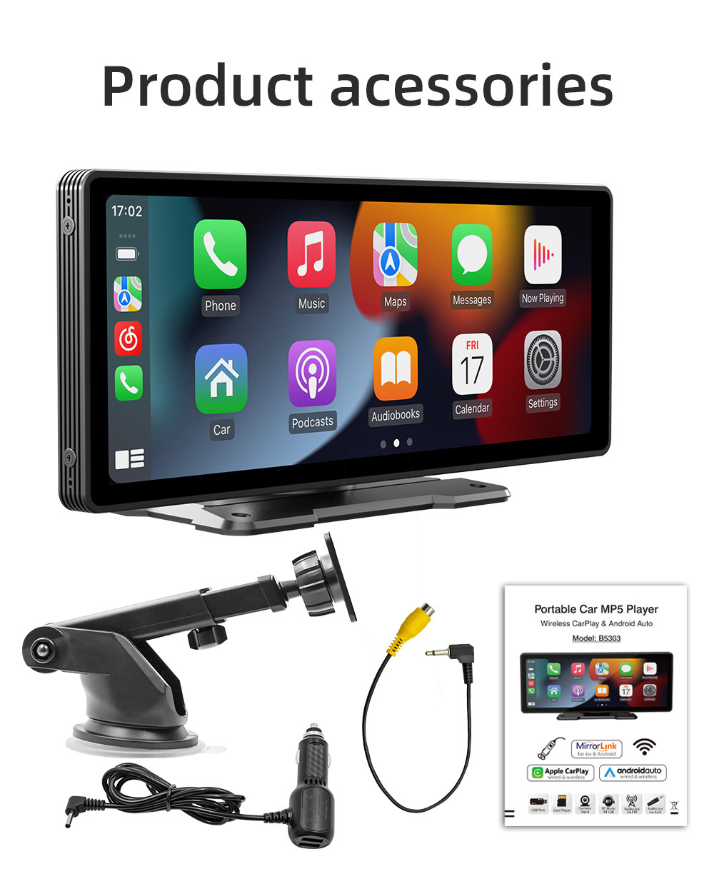 Cross-Border 10.26inch Portable In-Car Mp5 Player Multi-Functional Carplay Car Navigation Mp5