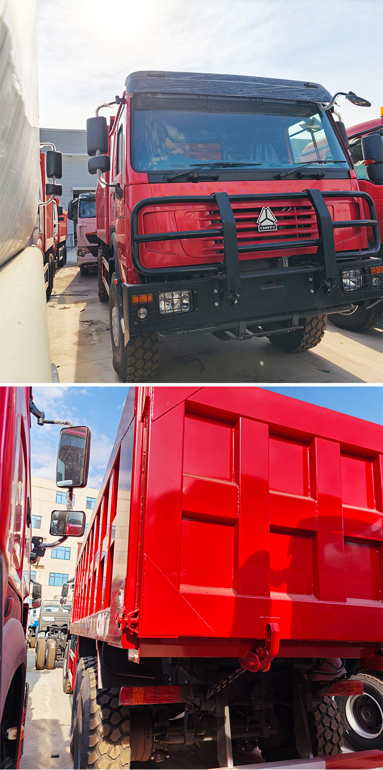 Used Howo Dump Trucks with Four Front and Eight Rear Wheels, Earthmoving Trucks, Available for Immediate Delivery, Construction Transport Vehicles, Available for Test Drives
