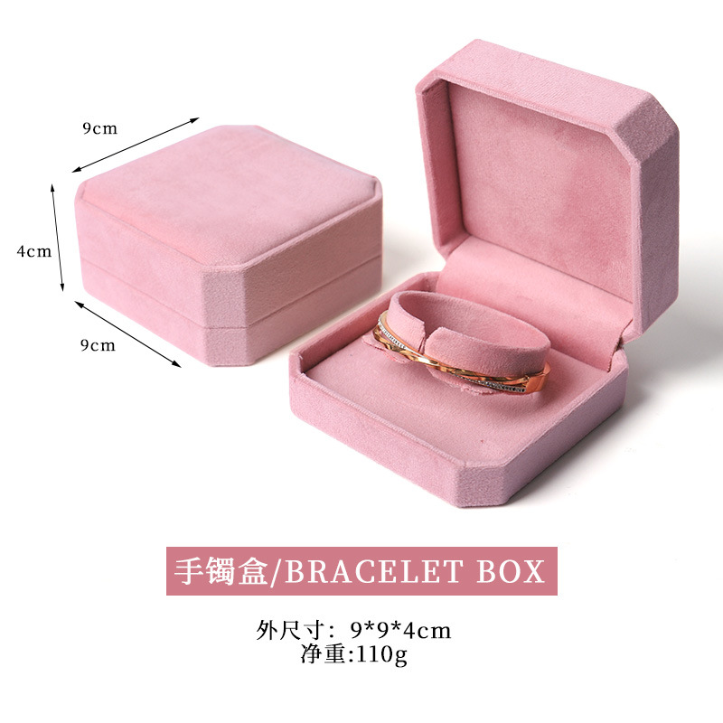 Nuevo joyero octogonal de terciopelo, caja para pendientes y anillos para el 25 aniversario, caja para guardar collares, pulseras y brazaletes con un toque de alta gama. image 20