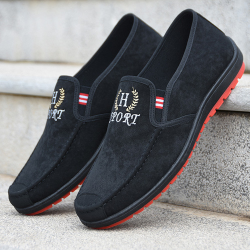 Old Beijing cloth shoes, men's casual shoes, slip-on slip-ons, autumn sneakers, men's canvas shoes, drop shipping