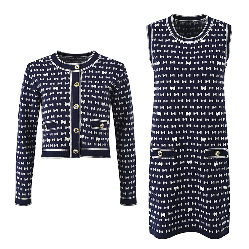 Abito senza maniche con scollo rotondo e stampa a fiocco da donna_voghion.com