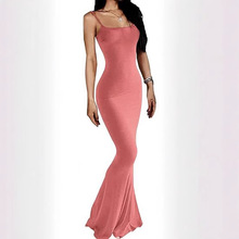 卡戴珊skims人间水蜜桃纯欲修身欧美紧身露背长裙性感长款礼裙