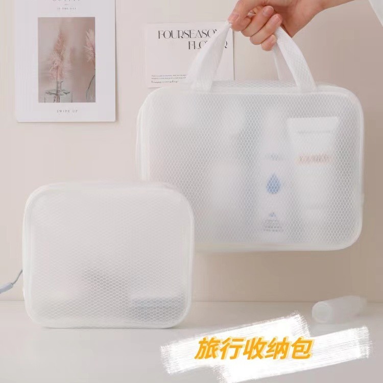 Travel cosmetic bag waterproof storage bag transparent college student dorm life good item shower supplies set toothbrush bag