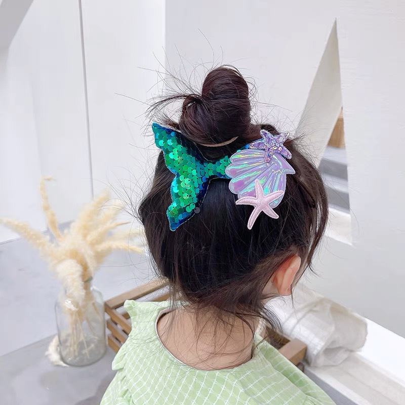 Princess Mermaid Sequin Hair Clip 1 Piece display picture 2