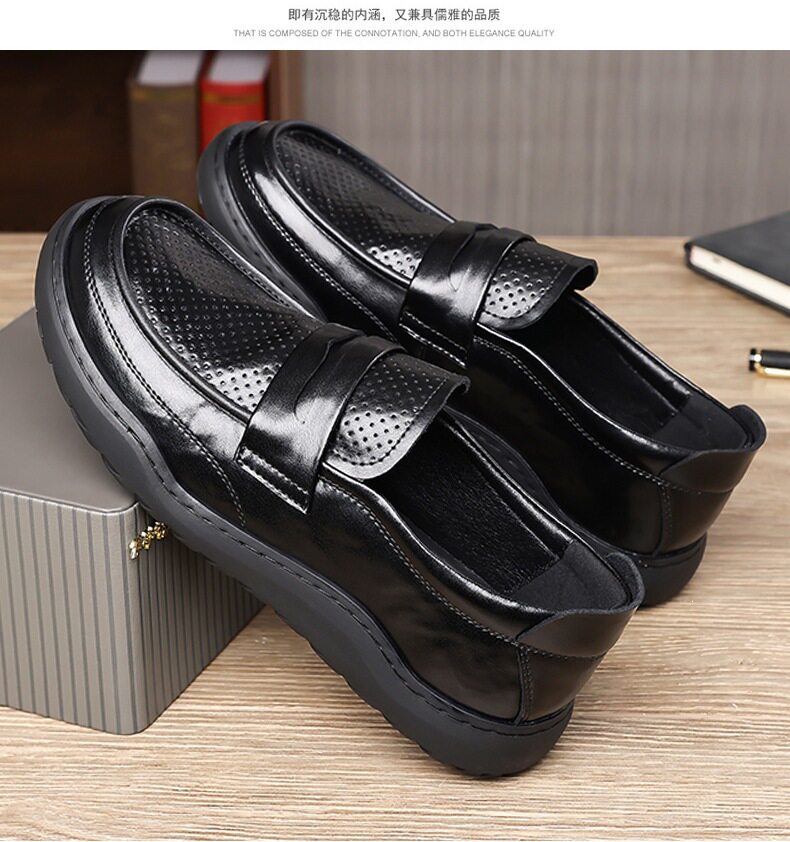 Giày lười nam da mềm thoáng khí đục lỗ, đế bằng gót thấp 1–3 cm — Giày bệt bốn mùa, Mẫu mùa hè - đục lỗ thoáng khí chi tiết 15