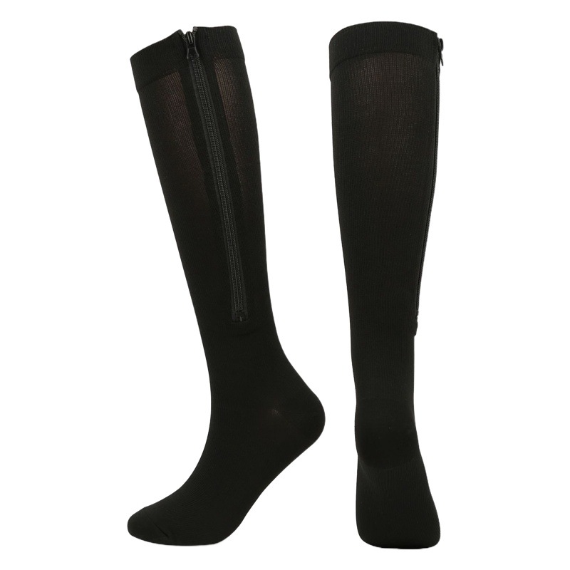 Calcetines de compresión deportivos de Amazon, nuevos calcetines con cremallera de compresión de punta, calcetines elásticos para pantorrilla de tubo largo al aire libre