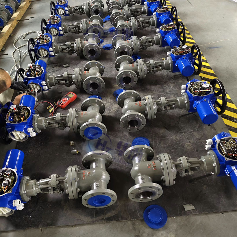 电动法兰闸阀开关型高温蒸汽电厂导热油用碳钢材质多回转电动闸阀