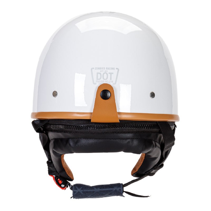 Vintage pusķivere ar malu ar noņemamu motocikla ķiveri ar priekšautiņu Elektriskā veloķivere Halewind_voghion.com