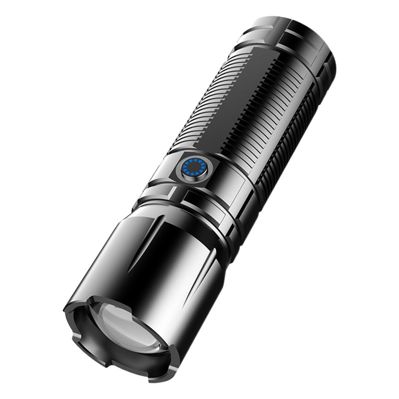 Fábrica en stock linterna aleación de aluminio blanco láser telescópico enfoque linterna cueva exploración equitación camping iluminación linterna
