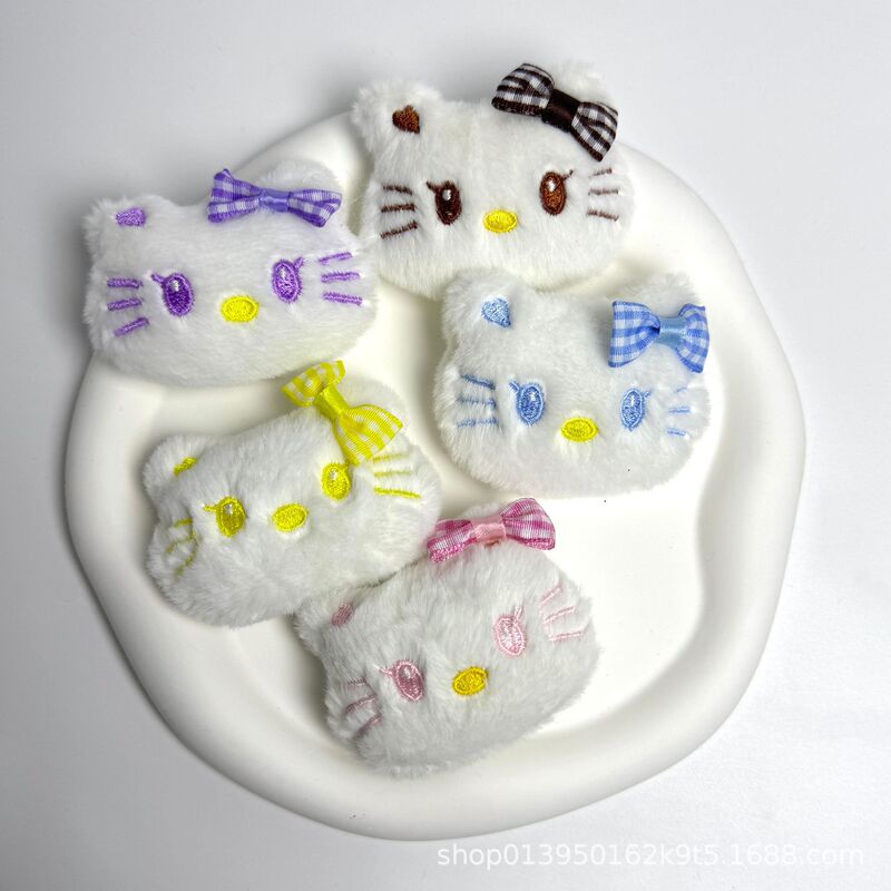 卸売漫画ぬいぐるみサンリオキティ猫ヘッドギア弓ブローチ賞人形バッグペンダント diy アクセサリー|undefined