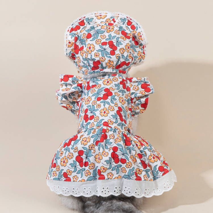 Cute Cotton Cherry Pet Clothing display picture 6