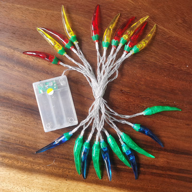 LED luces de colores de pimienta roja luces de cadena luces intermitentes Año Nuevo Navidad vacaciones decoración atmósfera luces Año Nuevo decoración del hogar iluminación