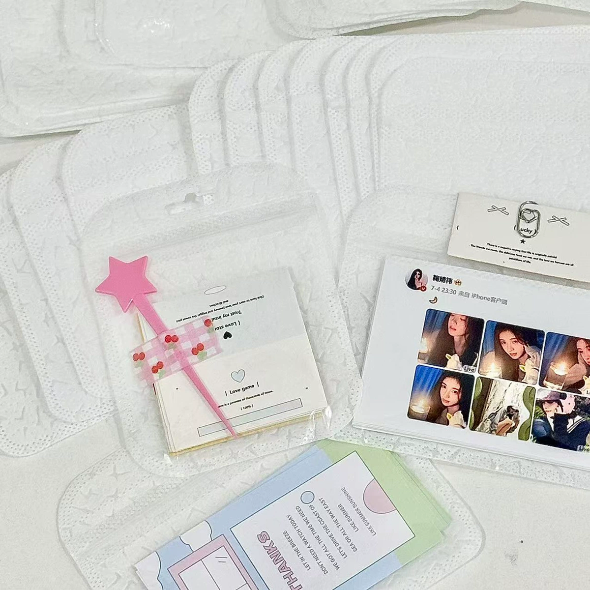 Новый белый самозапечатывающийся пакет с цветочным узором INS, дорогая маленькая упаковочная сумка для карт, подарочная сумка для планировщика, сумка для хранения ювелирных изделий, утолщенная.