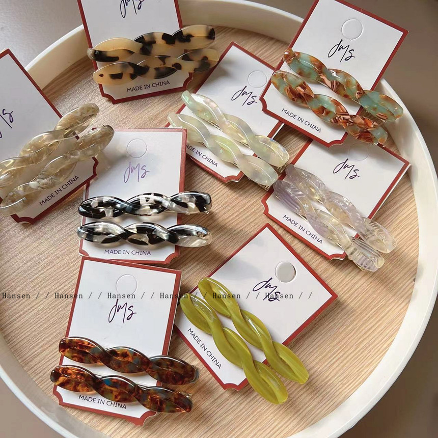 精致高级感~醋酸简约发夹鸭嘴夹刘海夹头饰发夹女2023年新款夹子