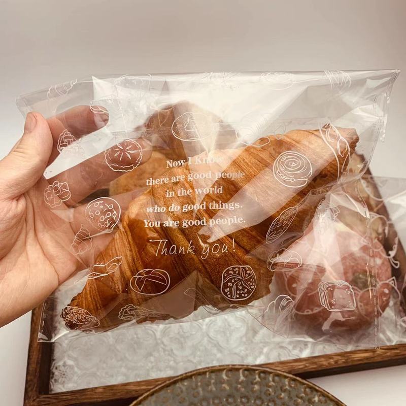 ビスケットパン包装袋ジップロック袋粘着袋透明食品スナックケーキタルトベーキング包装使い捨て|undefined
