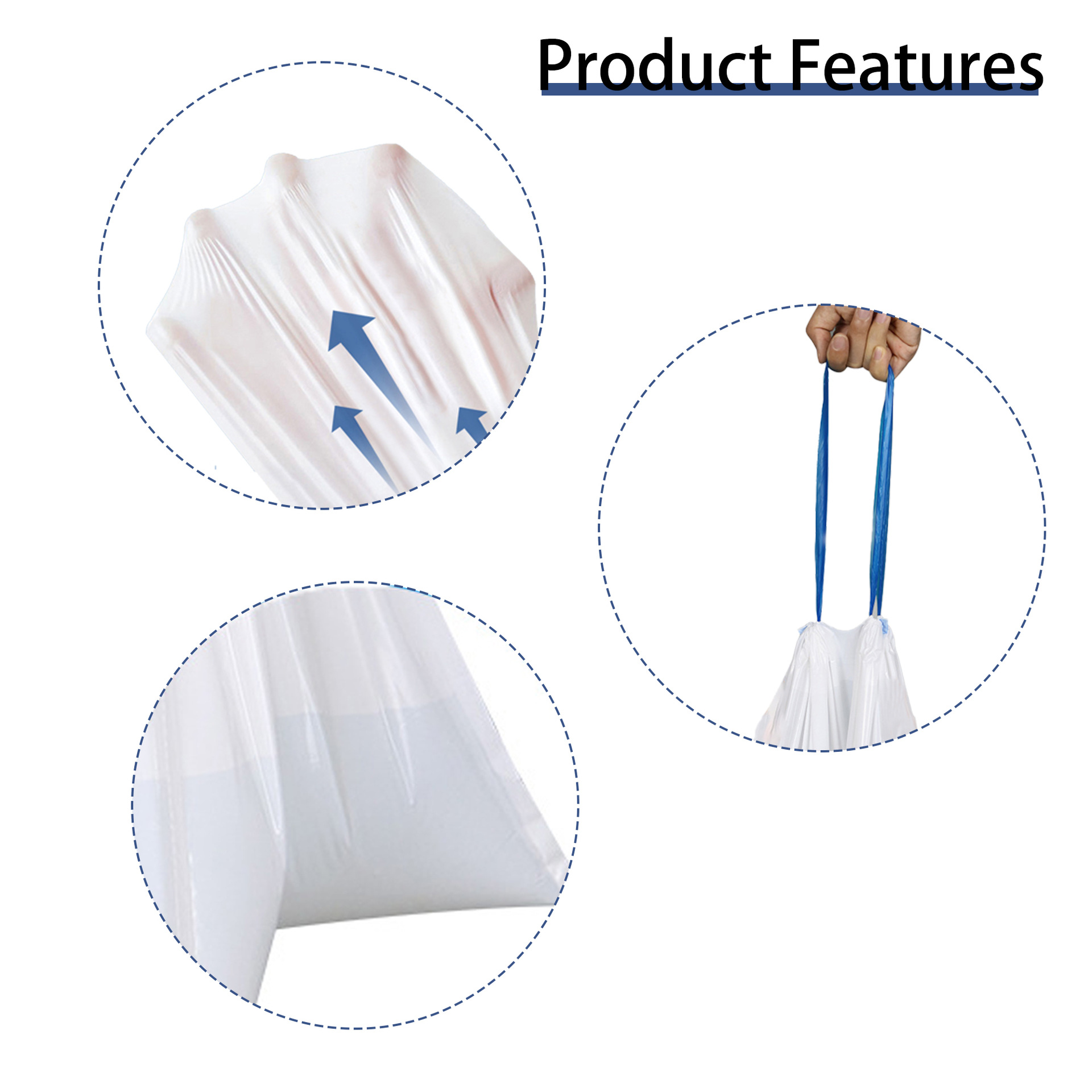 Cross-Border Disposable Children's Cleaning Bags, Urine-Absorbing Bags, Absorbent Paper, Baby Folding Garbage Bags, Household Garbage Bags