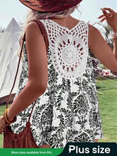K 37651 Oversized Fringe Crochet Top �οչ�������