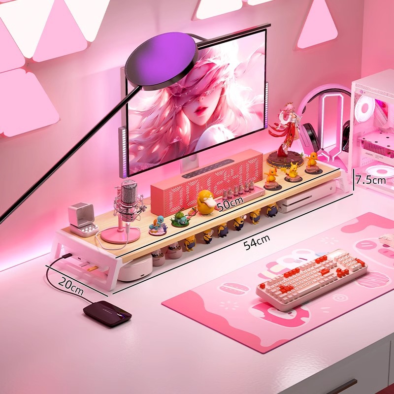 USB 버전이 포함된 54cm 로그 화이트 프레임