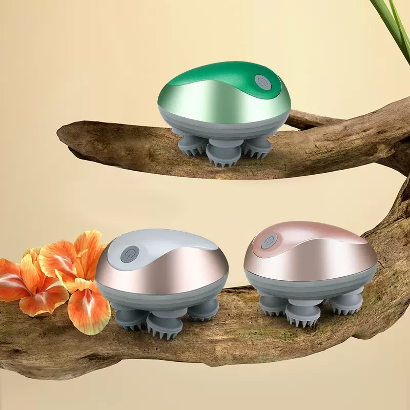 头部按摩器迷你八爪鱼龙爪手充电多功能揉捏震动按摩仪头皮按摩器