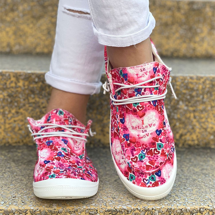 Scarpe casual piatte stampate da donna comode e versatili_voghion.com