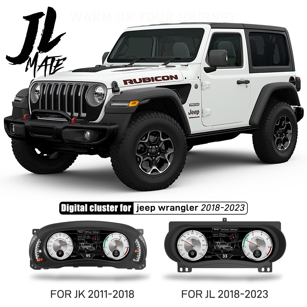 Suitable for Jeep Wrangler Jl2018-2023 Full Lcd Dashboard, Non-Destructive Direct Plug-In Multi-Function Lcd Instrument