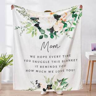Amazon Cross-border Flannel Blanket Mother's Day Gift Series Envelope Message Air Conditioning Sofa Cover Blanket