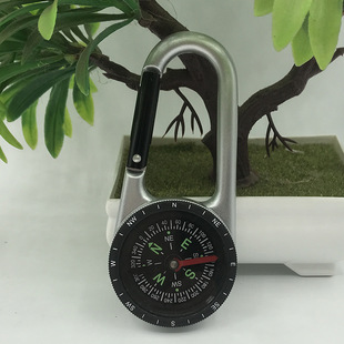 Jinghui factory DC40T metal compass north needle portable outdoor carabiner gift zinc alloy/aluminum alloy