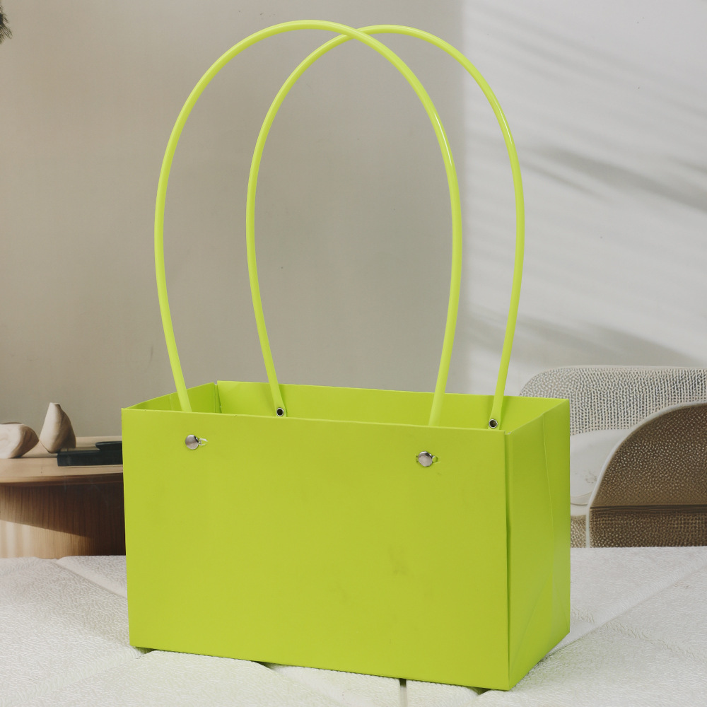 Día de la Madre Macaron Bolsa de arreglos florales portátil Embalaje de flores al por mayor Bolsa de embalaje de ramo impermeable Caja de flores florales Canasta