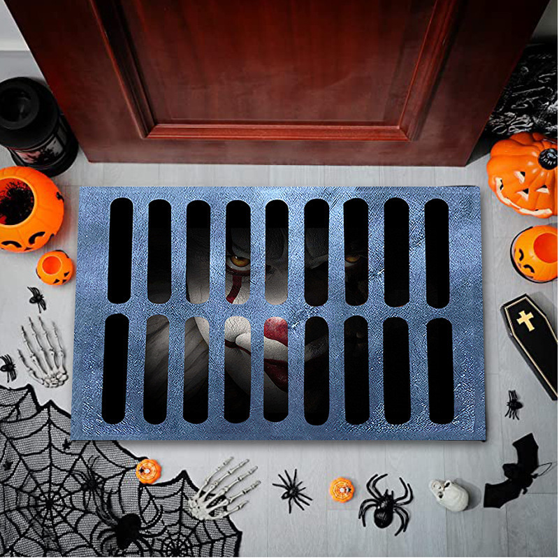 3D Clown Deurmat Halloween Entree Vloermat Driedimensionale Visuele Deurmat Grensoverschrijdende Levering Uit Voorraad_voghion.com