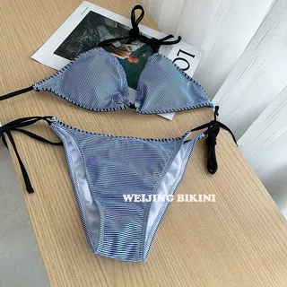 2024新款泰国比基尼泳衣女款性感温泉海边度假时尚欧美辣妹泳装