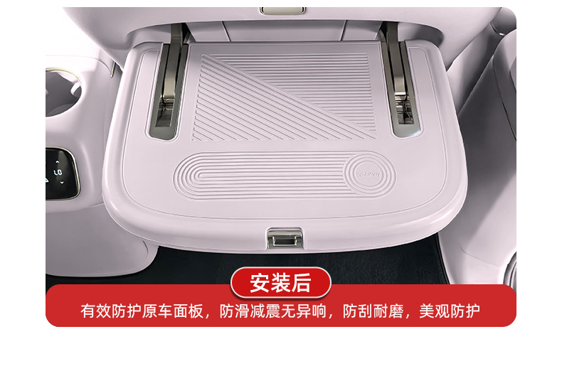 Suitable for 26 Models of Zhiji Ls9/Ls8, Special Small Table Board Silicone Protective Pad, Anti-Slip, Shock-Absorbing, Wear-Resistant Car Interior Accessories